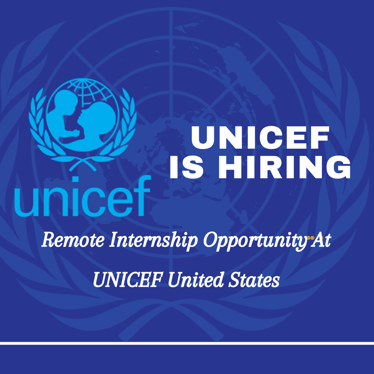 In Person Or Remote Internship Opportunity At UNICEF United States With Migration And Displacement Hub Apply Online 2024