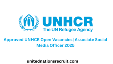 Approved UNHCR Open Vacancies| Associate Social Media Officer 2025