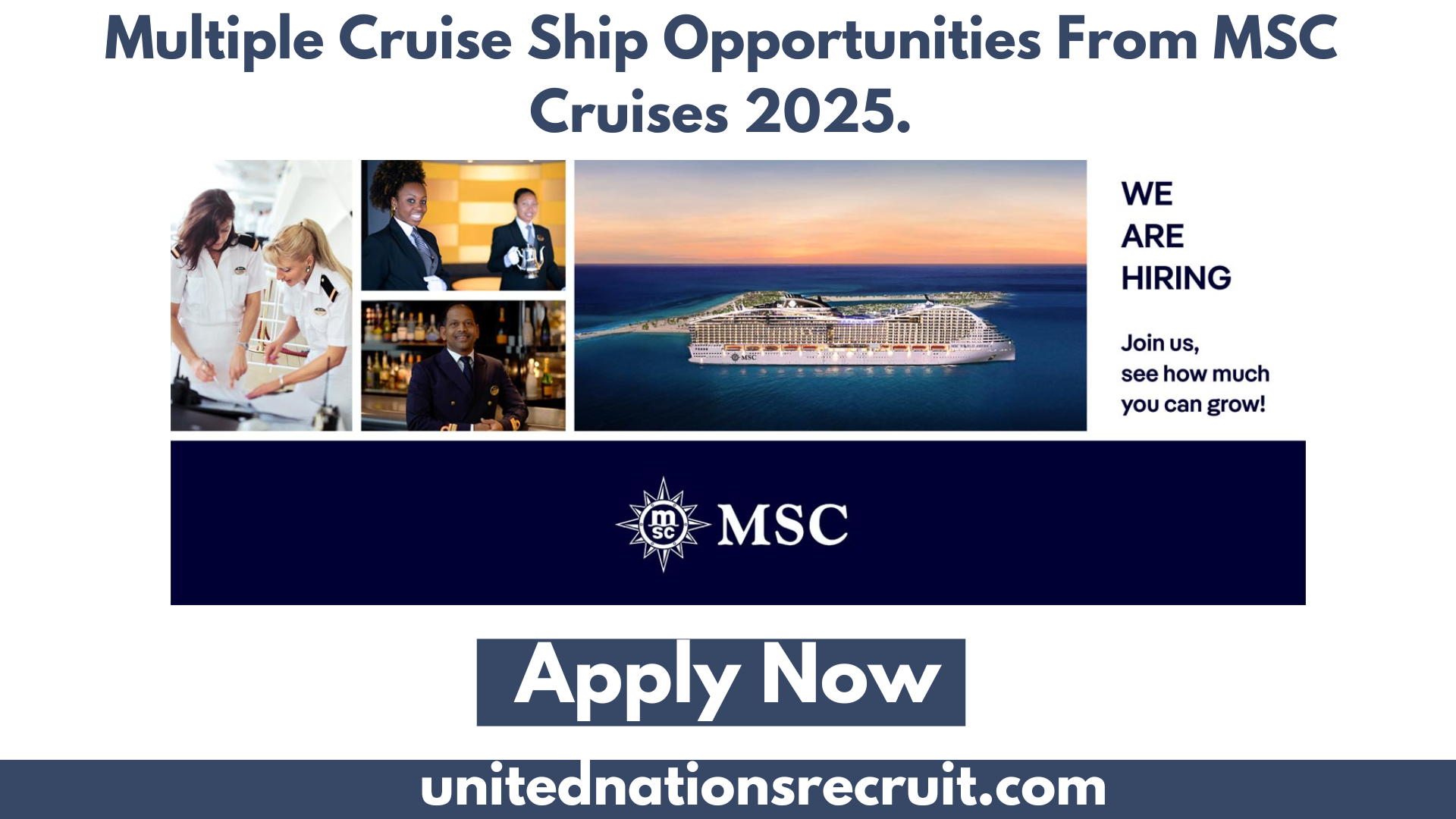 Apply For These Multiple Cruise Ship Opportunities From MSC Cruises For All Nationalities