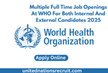 Multiple Full Time Job Openings At WHO For Both Internal And External Candidates 2025