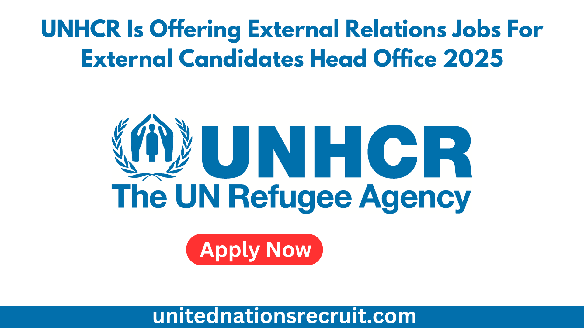 UNHCR Is Offering External Relations Jobs For External Candidates Head Office 2025