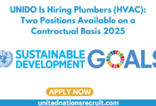 UNIDO Is Hiring Plumbers (HVAC): Two Positions Available on a Contractual Basis 2025