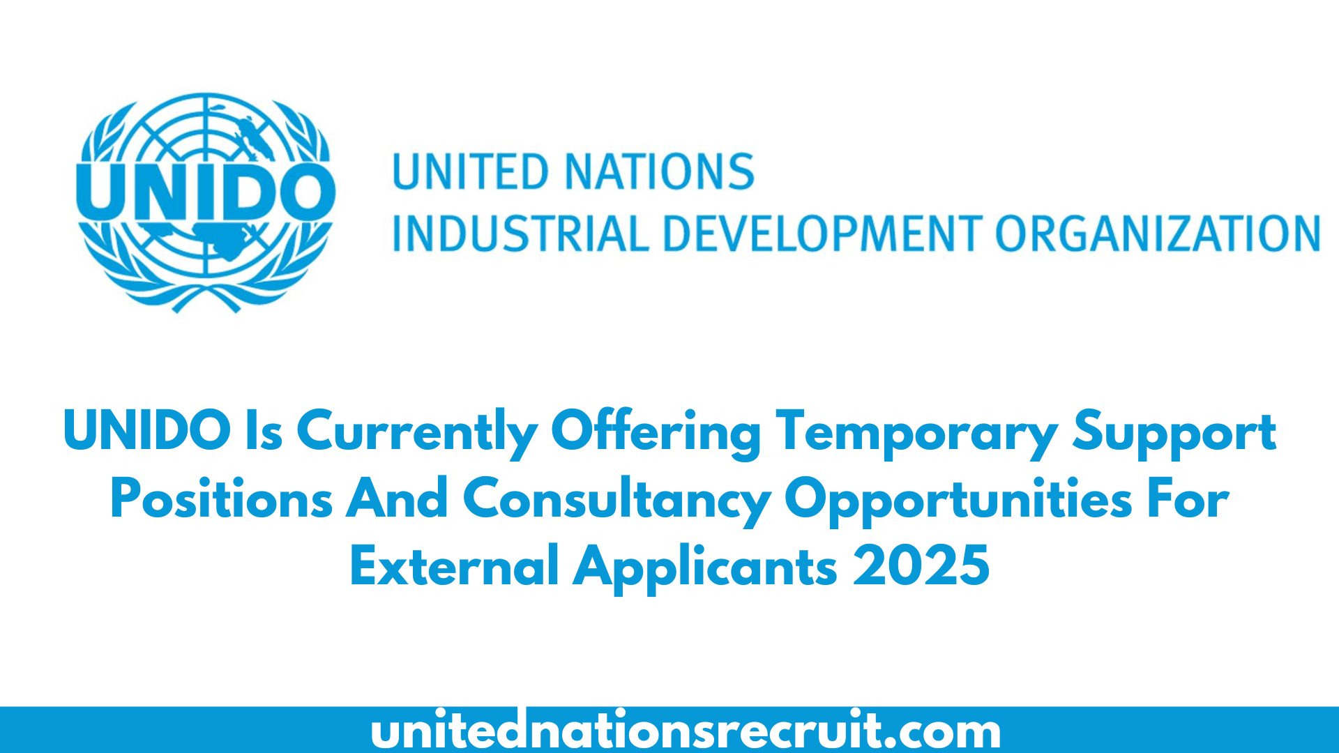 UNIDO Is Currently Offering Temporary Support Positions And Consultancy Opportunities For External Applicants 2025