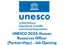 UNESCO 2025: Human Resources Officer (Partnerships) - Job Opening