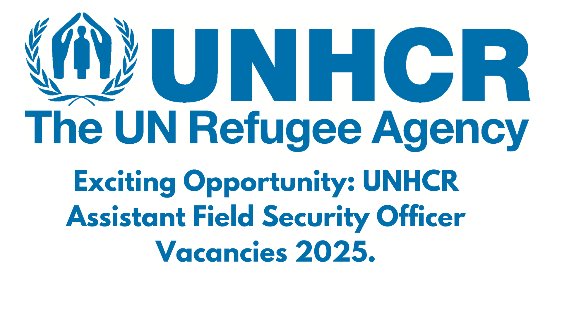 Exciting Opportunity: UNHCR Assistant Field Security Officer Vacancies 2025.