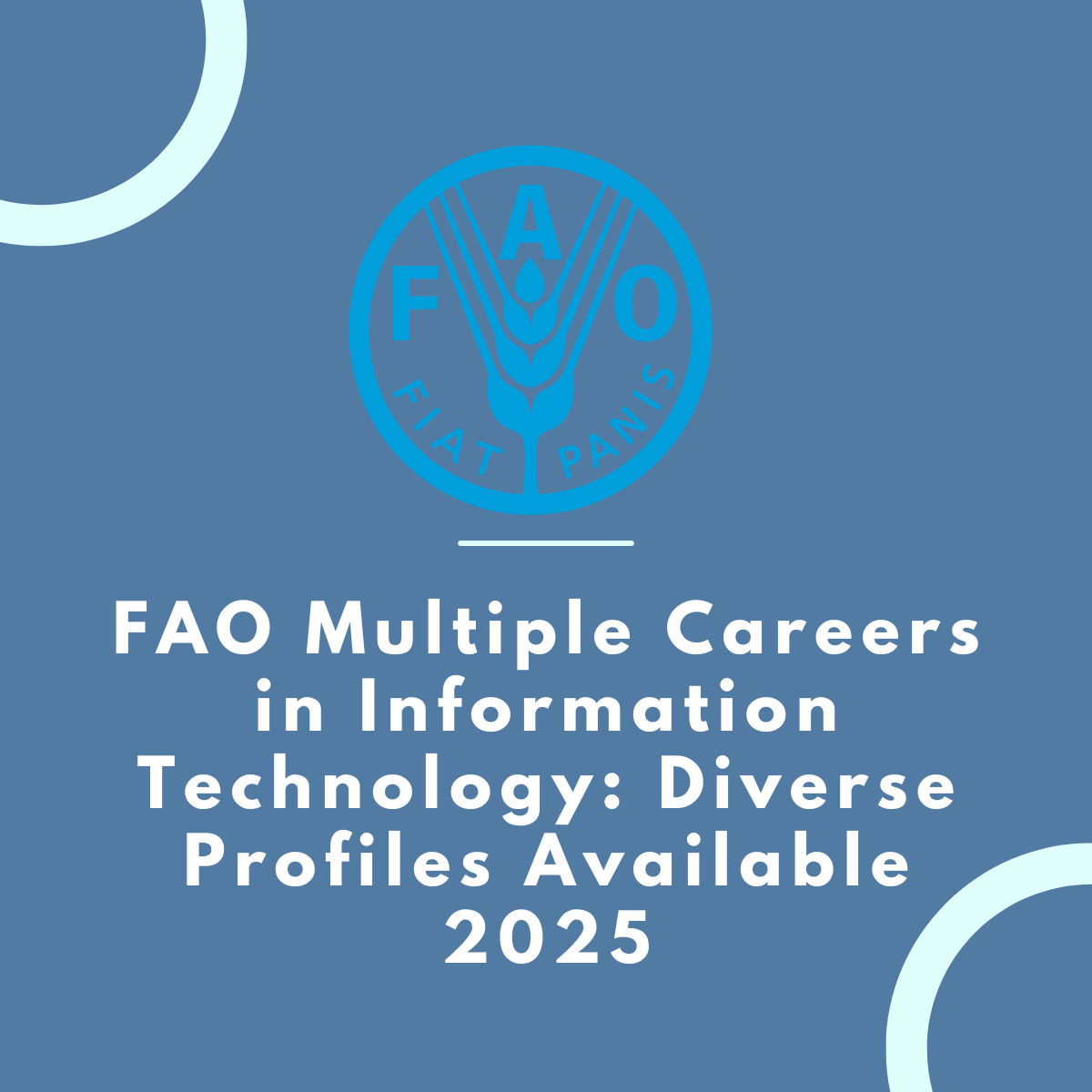 Explore FAO Multiple Careers in Information Technology: Diverse Profiles Available 2025