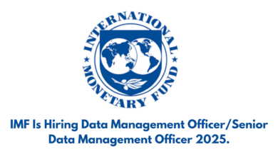 IMF Is Hiring Data Management Officer/Senior Data Management Officer 2025.