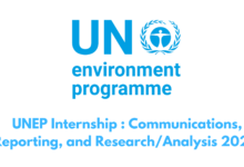 UNEP Internship : Communications, Reporting, and Research/Analysis 2025.