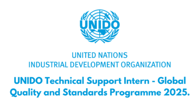 UNIDO Technical Support Intern - Global Quality and Standards Programme 2025.