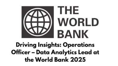 Driving Insights: Operations Officer – Data Analytics Lead at the World Bank 2025