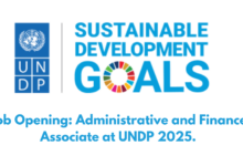 Job Opening: Administrative and Finance Associate at UNDP 2025.