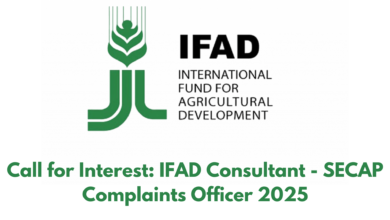 Call for Interest: IFAD Consultant - SECAP Complaints Officer 2025